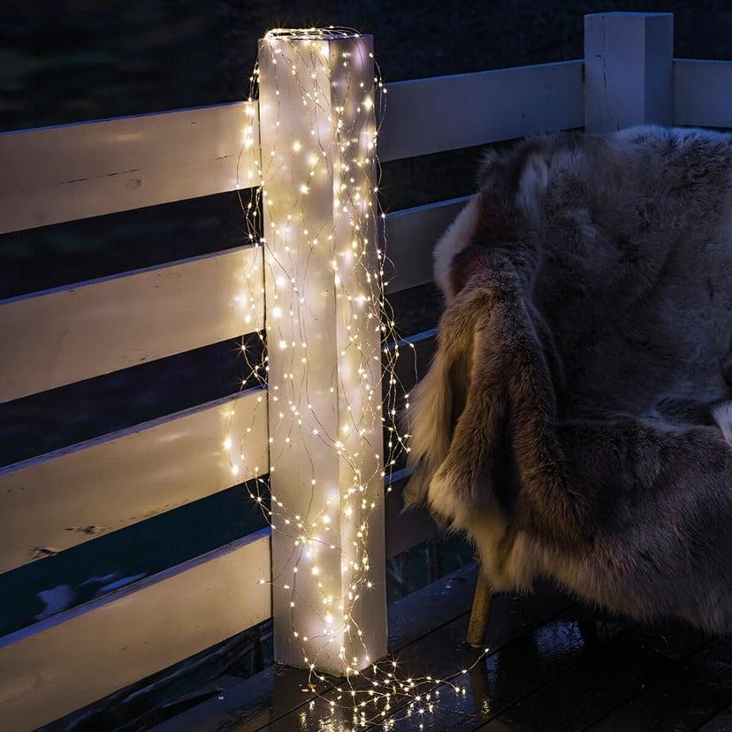 lampenwelt LED-Lichterkette Knirke für außen 200-flg