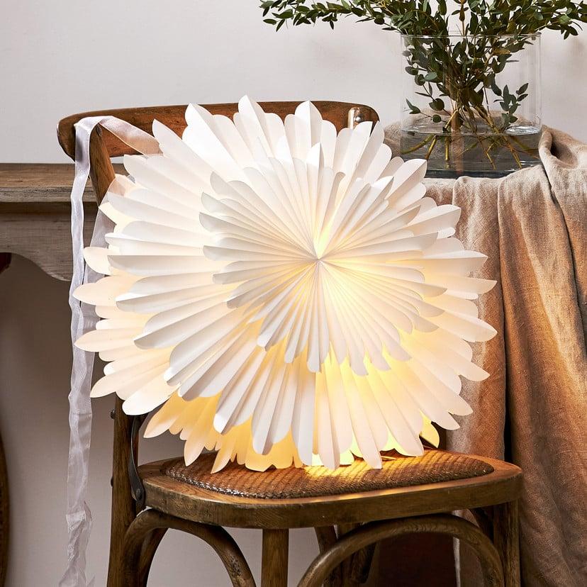 lampenwelt Dekostern Crystal Papier ohne Fassung weiß
