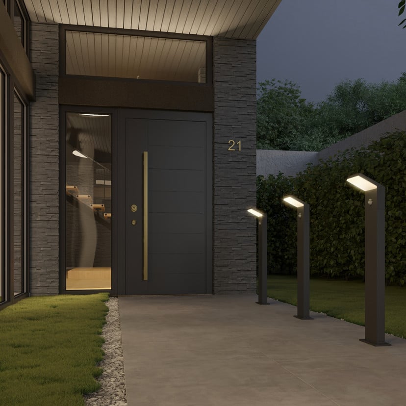 lampenwelt Arcchio LED-Wegeleuchte Yolena Sensor 100cm anthrazit Fabrikpreis