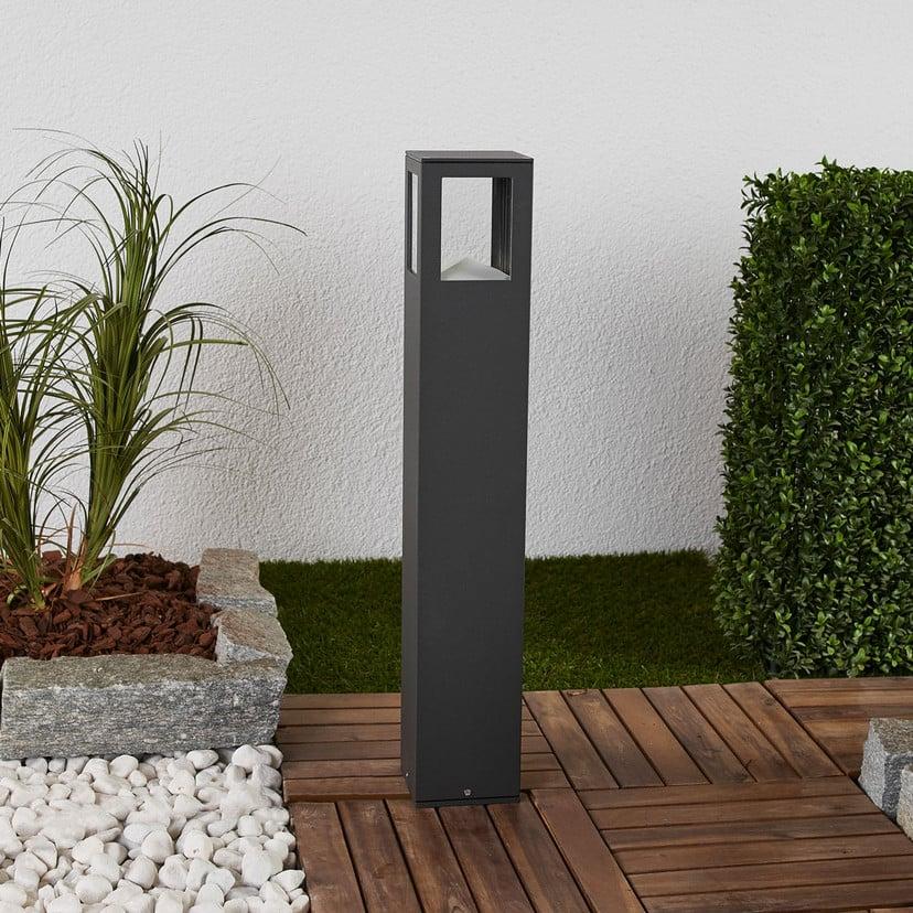 lampenwelt Lucande LED-Wegeleuchte Nicola 65 cm grafitgrau P54 Sonderangebot