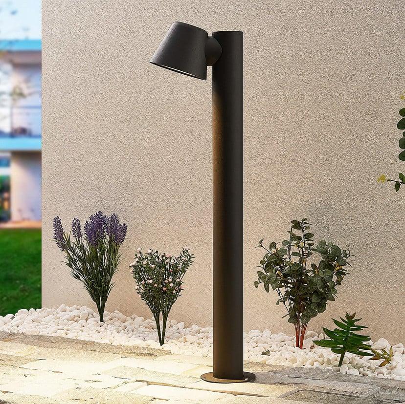 lampenwelt Lindby Pollerleuchte Ileyna anthrazit Metall 70cm