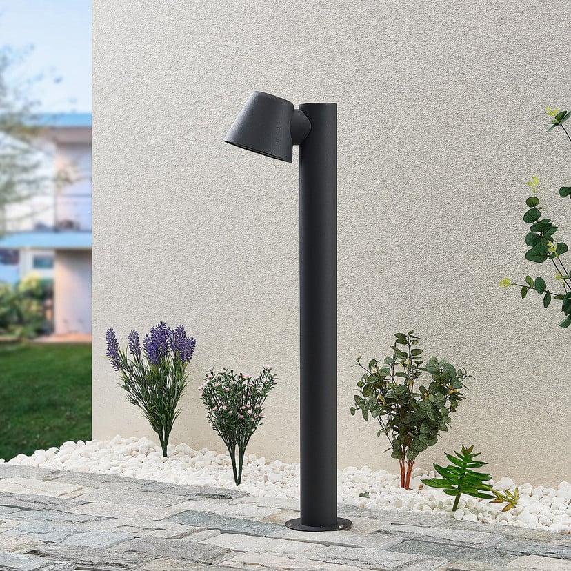 lampenwelt Lindby Pollerleuchte Ileyna anthrazit Metall 70cm Saisonschlussverkauf