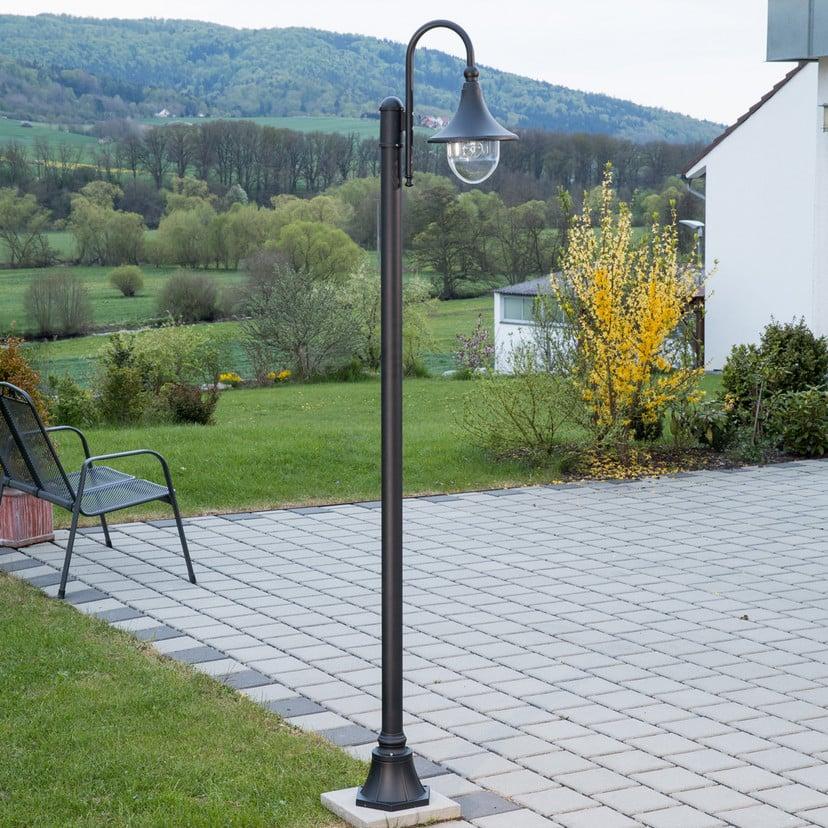 lampenwelt Lindby Außenleuchte Daphne 220 cm schwarz E27 IP44 Osterangebot