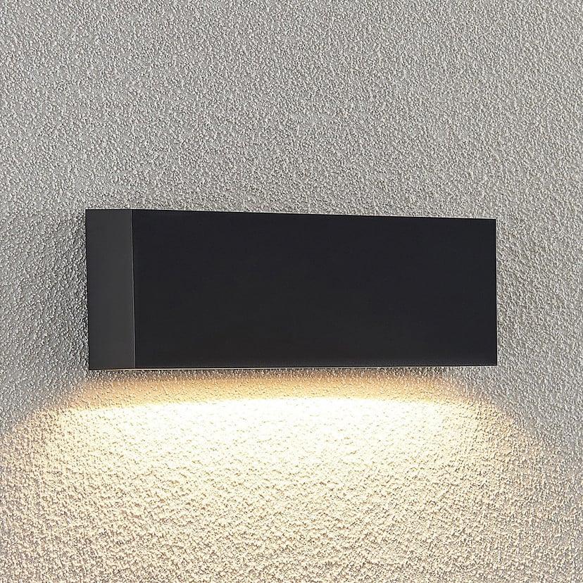 lampenwelt Lindby LED-Außenwandleuchte Jarte 24 cm down grau IP65