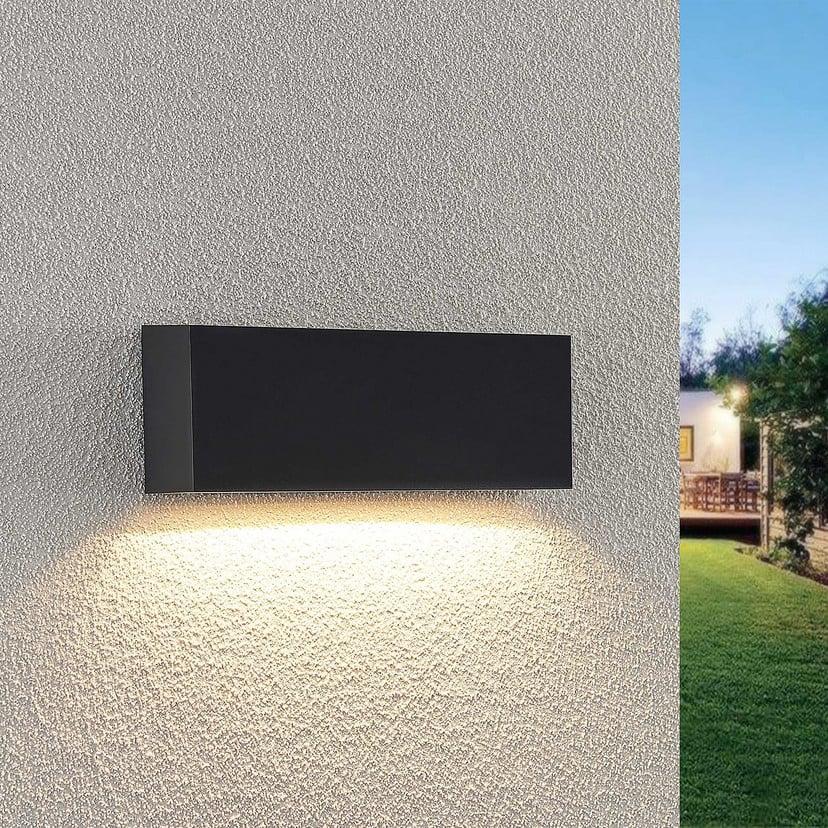 lampenwelt Lindby LED-Außenwandleuchte Jarte 24 cm down grau IP65 Jubiläumsangebot