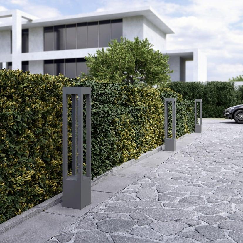 lampenwelt Arcchio LED-Pollerleuchte Lienna 90 cm grau Metall IP65 Heißer Verkauf