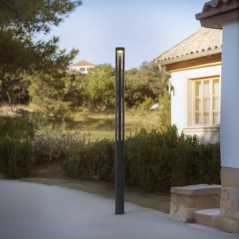 lampenwelt Lucande LED-Außenleuchte Zarek 230 cm anthrazit IP65 Top Angebot