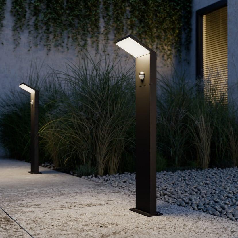 lampenwelt Lucande LED-Wegeleuchte Nevio Sensor 60cm anthrazit Neueste Mode