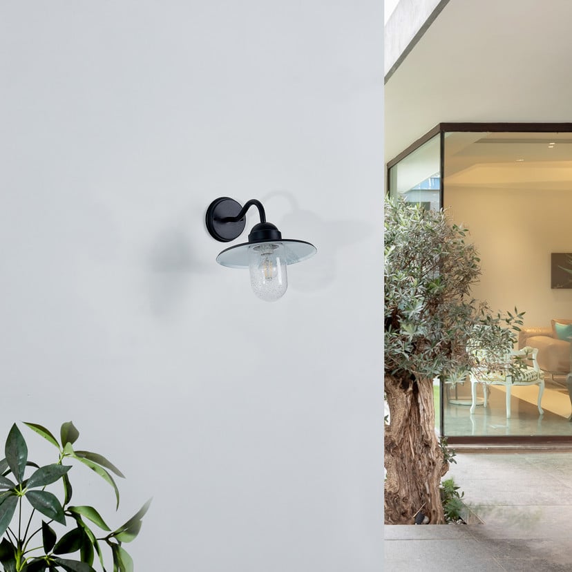lampenwelt Lindby Außenwandlampe Filip schwarz 30 cm E27 IP44 Exklusive Angebote