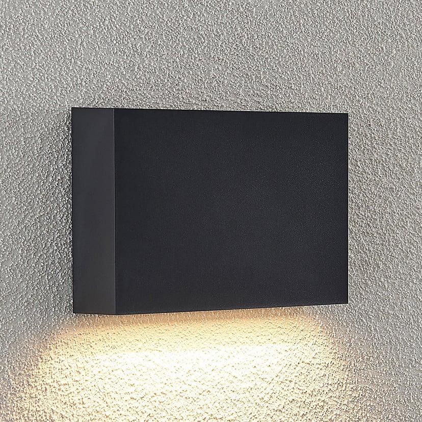 lampenwelt Lindby LED-Außenwandleuchte Jarte 20 cm down grau IP65
