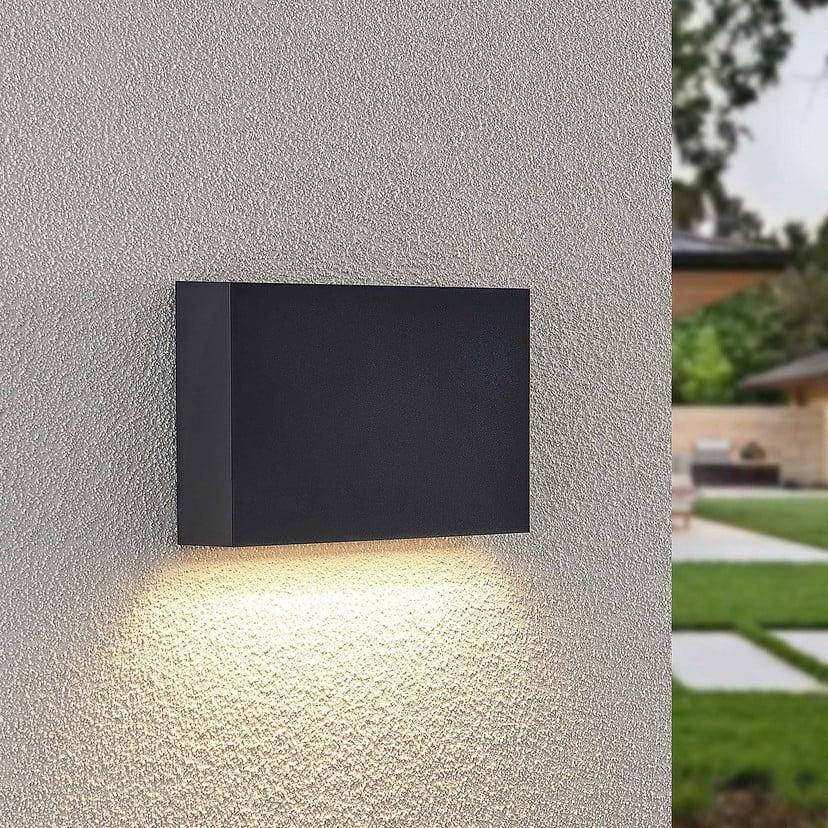 lampenwelt Lindby LED-Außenwandleuchte Jarte 20 cm down grau IP65 Blitzangebot