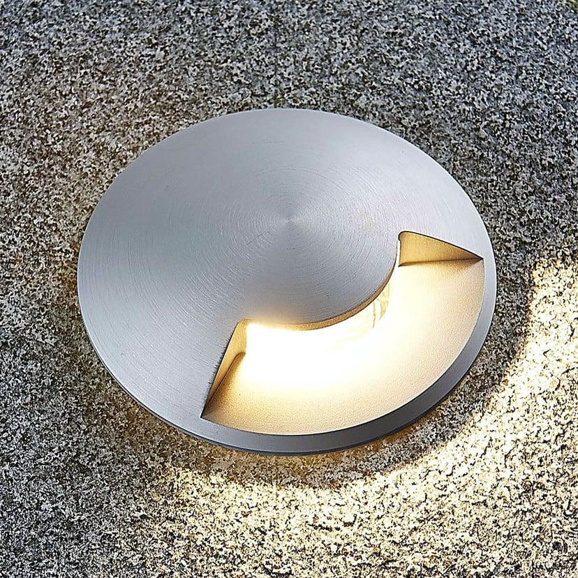 lampenwelt Lucande Bodeneinbauleuchte Milara 1-flg. 9 cm IP67 GU10