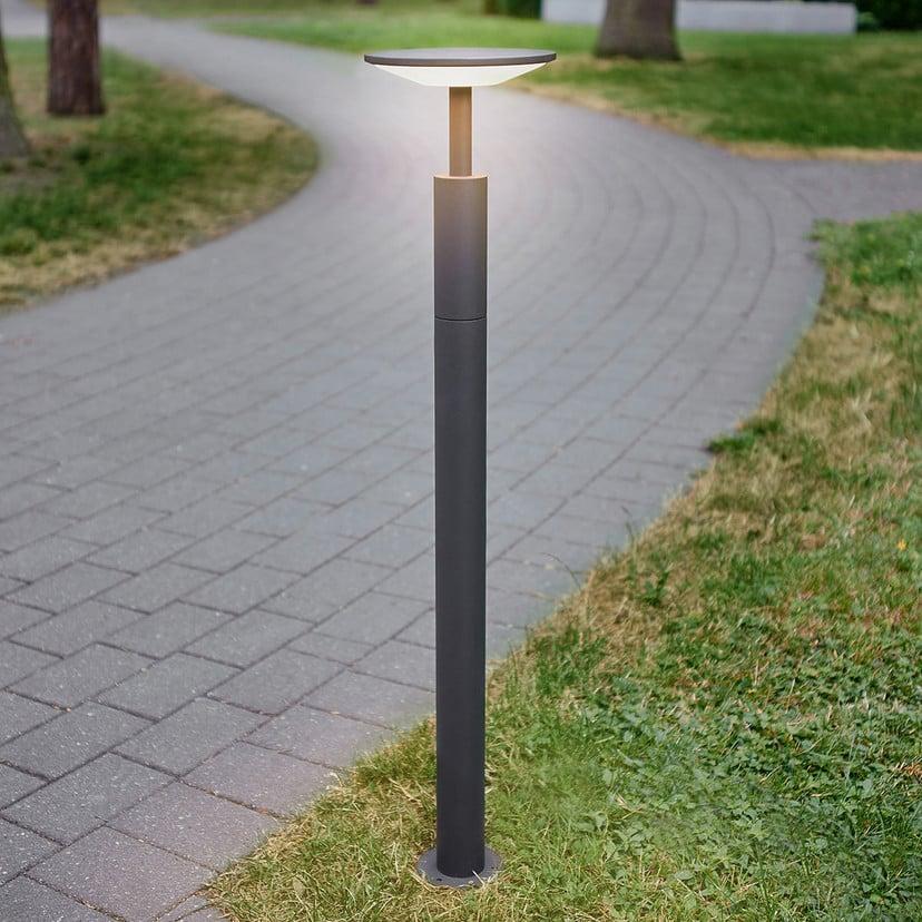lampenwelt Lucande LED-Wegeleuchte Fenia 100 cm anthrazit IP65