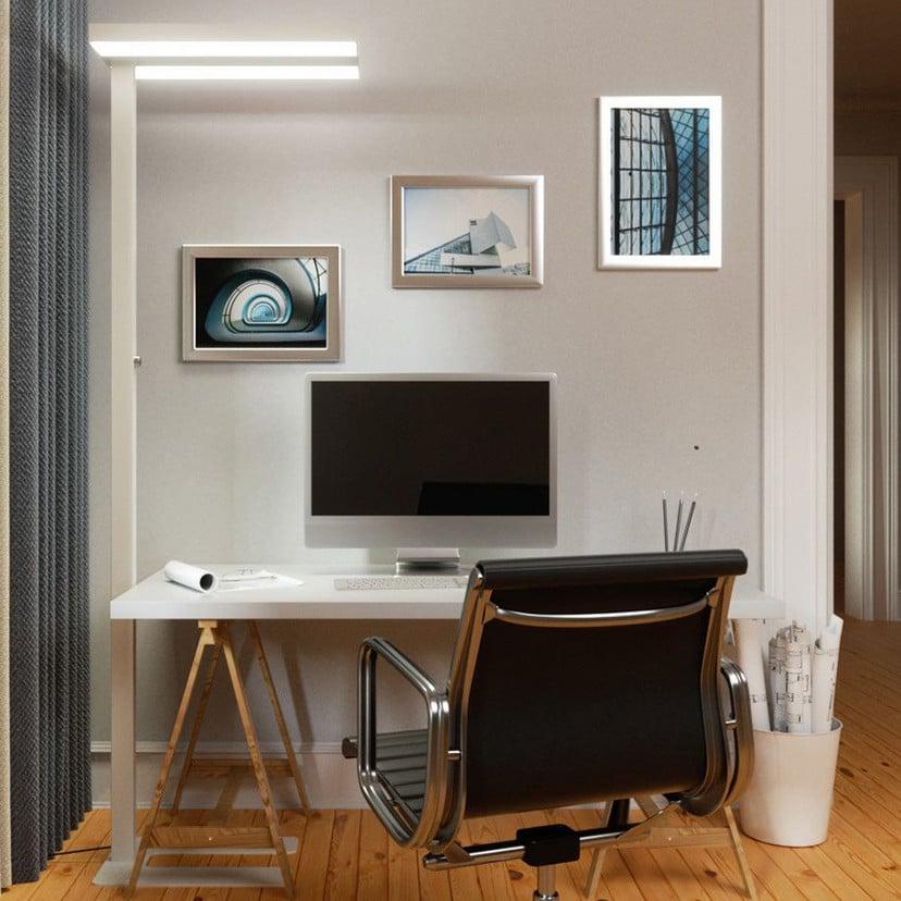 lampenwelt Arcchio LED-Stehlampe Logan Basic weiß 6.000 lm dimmbar
