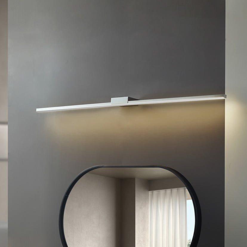 lampenwelt Lucande LED-Spiegellampe Kivana chrom Metall 120cm IP44 Riesige Rabatte