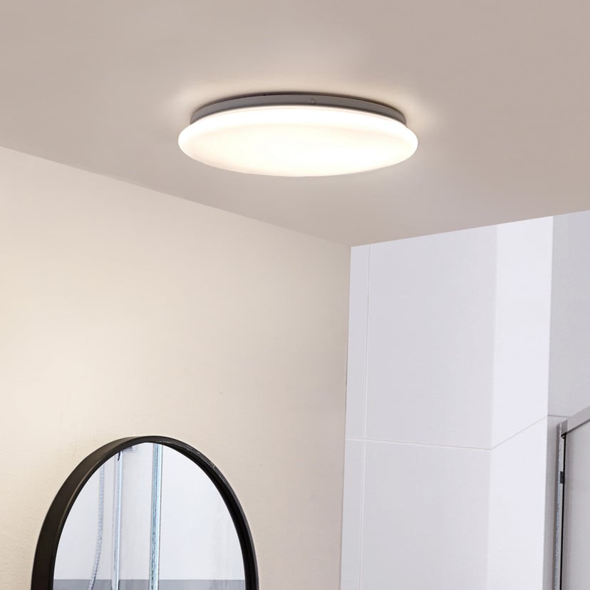 lampenwelt Lindby LED-Deckenleuchte Eovi Ø 33 cm weiß 3.000 K rund