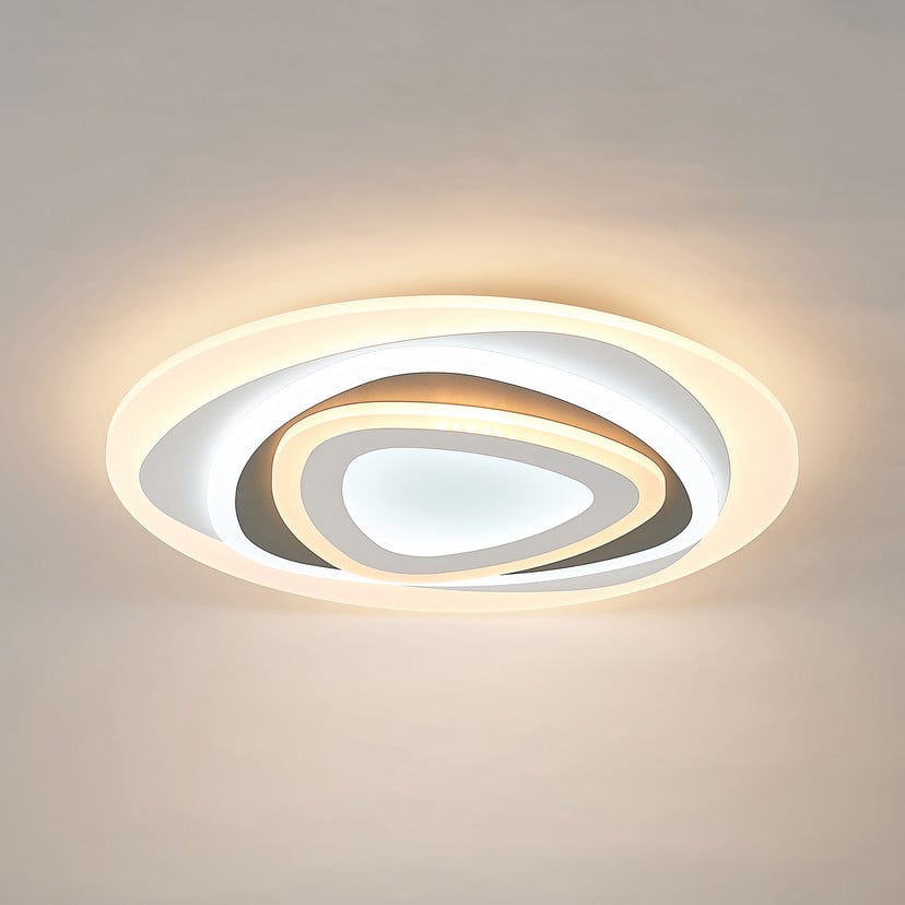 lampenwelt Lindby LED-Deckenleuchte Rebeka Ø 50 cm CCT Fernbedienung