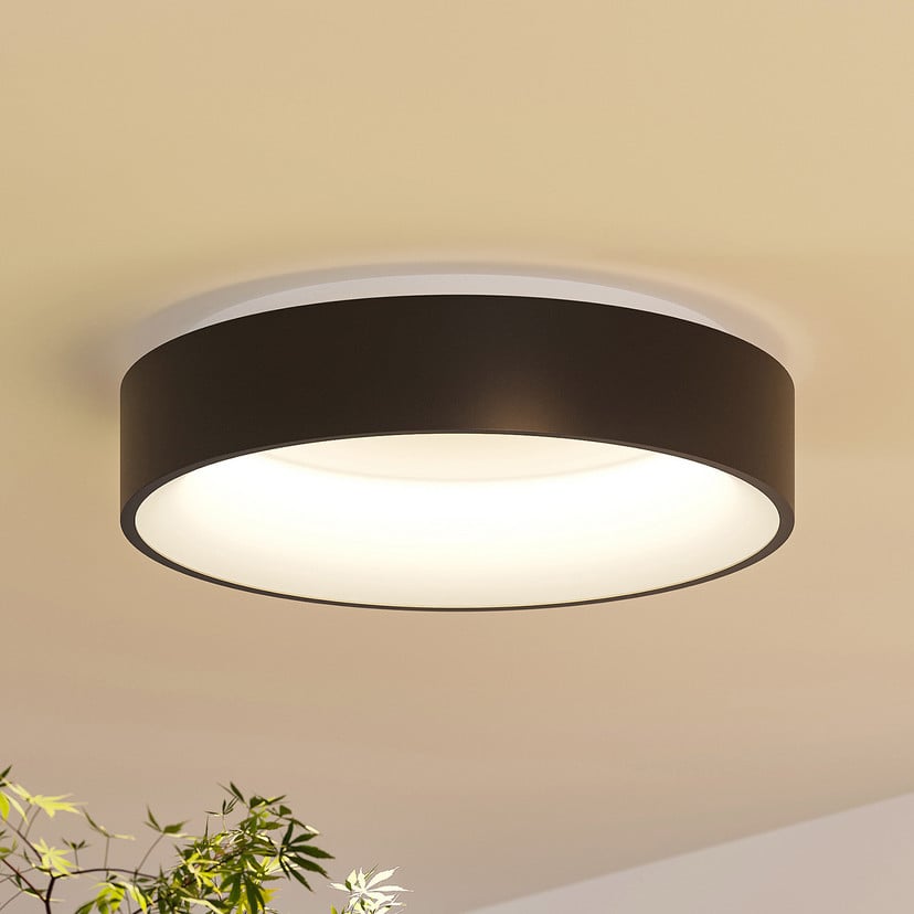 lampenwelt Arcchio LED-Deckenlampe Aleksi Ø 45cm schwarz Metall CCT