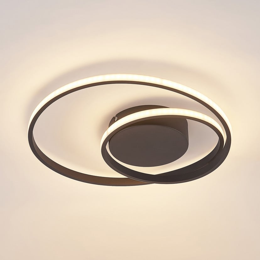 lampenwelt Lindby LED-Deckenleuchte Emisua schwarz CCT dimmbar Hotsell