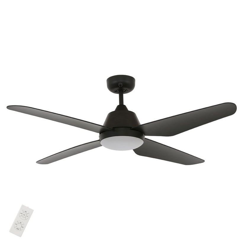 lampenwelt Beacon LED-Deckenventilator Aria schwarz 122 cm leise