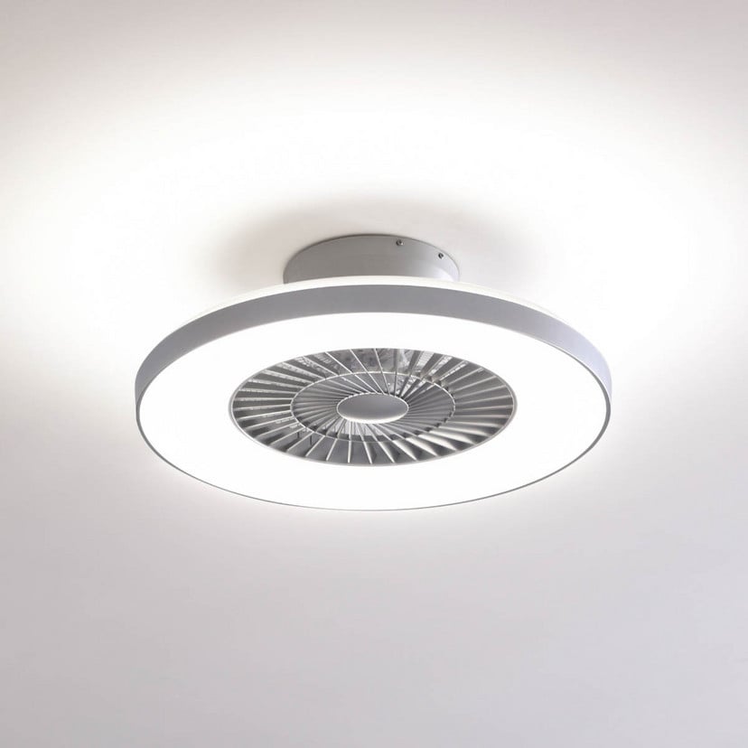 lampenwelt Lindby Smart LED-Deckenventilator Paavo silber leise Tuya