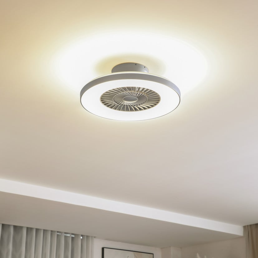 lampenwelt Lindby Smart LED-Deckenventilator Paavo silber leise Tuya Versandkostenfrei