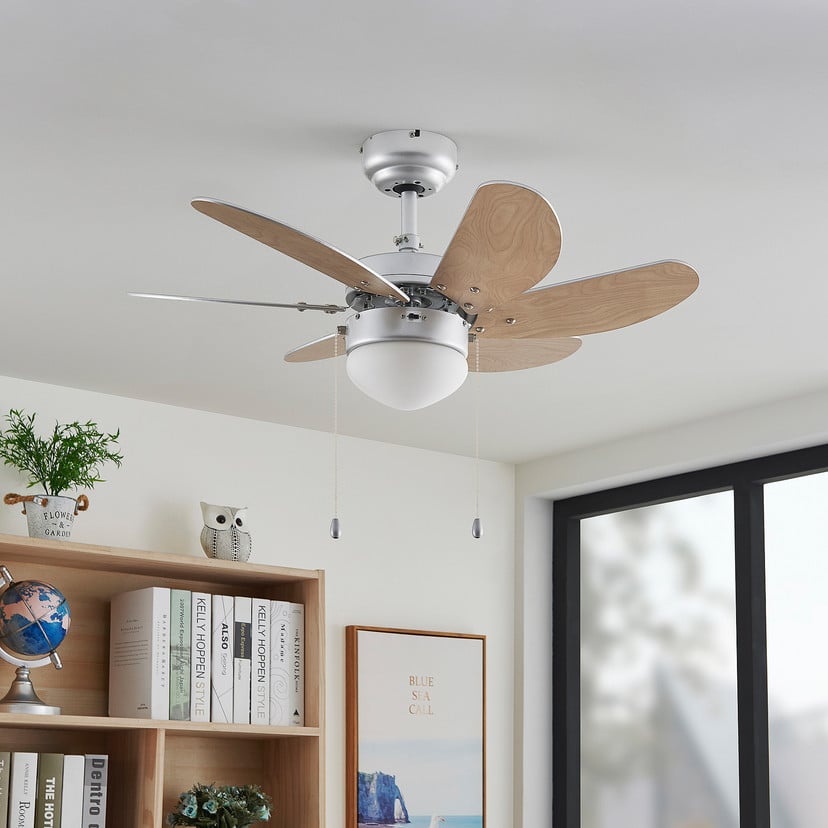 lampenwelt Lindby Deckenventilator mit Licht Minja silber leise 78cm Flash Sale