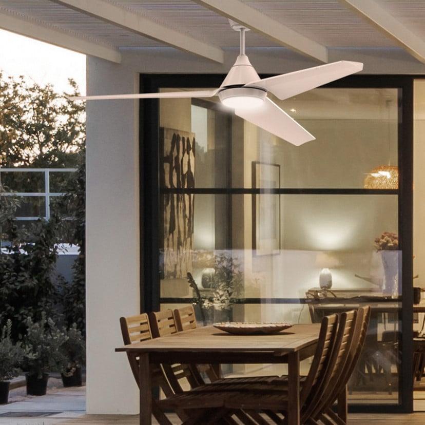 lampenwelt LED-Deckenventilator Bora Fernbedienung CCT IP44
