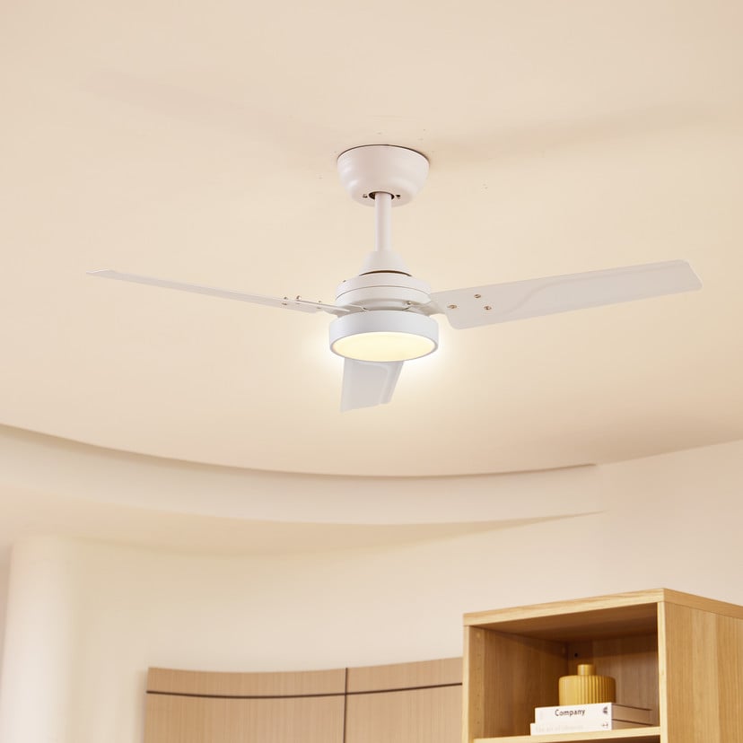 lampenwelt Lindby LED-Deckenventilator Aerallo weiß CCT leise