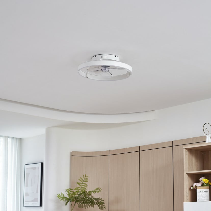 lampenwelt Lindby LED-Deckenventilator Momitu weiß Aluminium Ø 14 cm Top Angebot