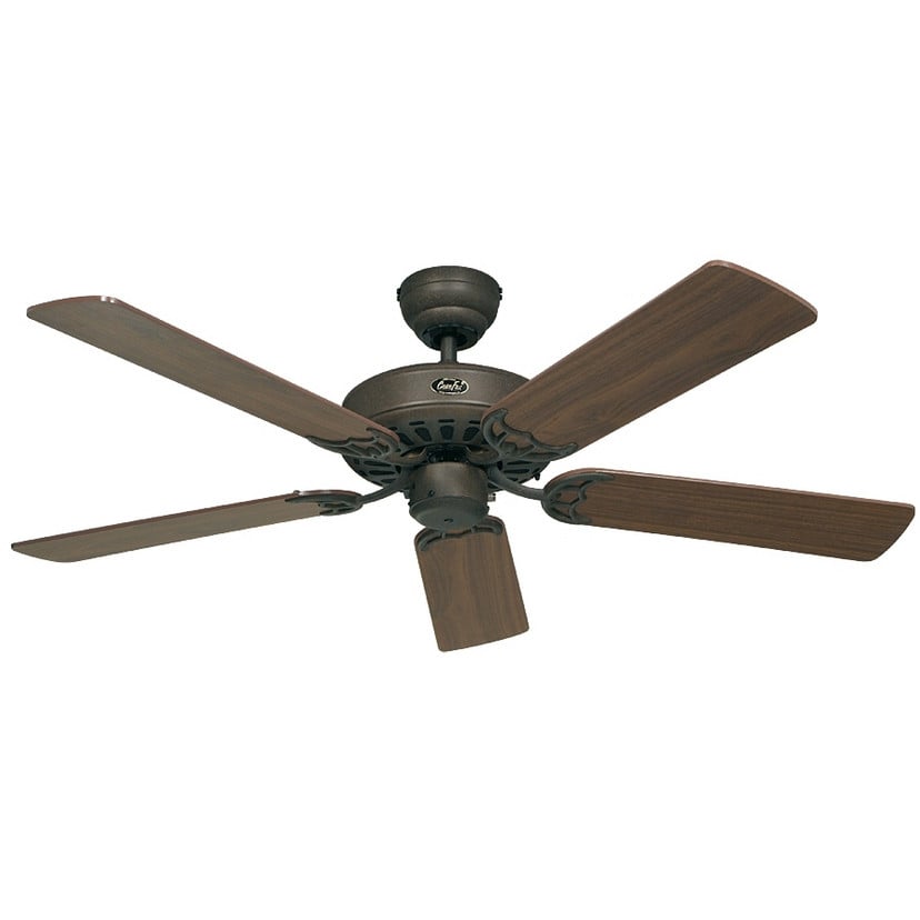 lampenwelt Deckenventilator Classic Royal 132 braun/nussbaum
