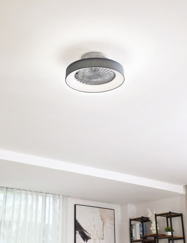 lampenwelt Lindby LED-Deckenventilator Mace grau leise Ø 47 cm Tägliche Deals