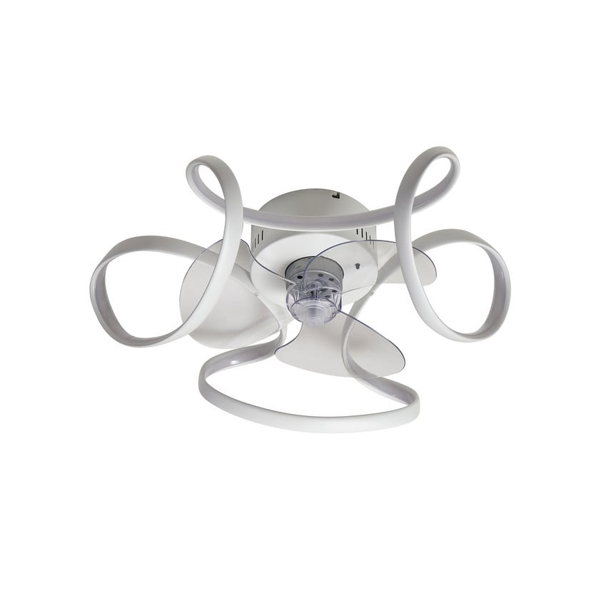 lampenwelt Lindby LED-Deckenventilator Lomata weiß leise Ø 23 cm Wochenangebot