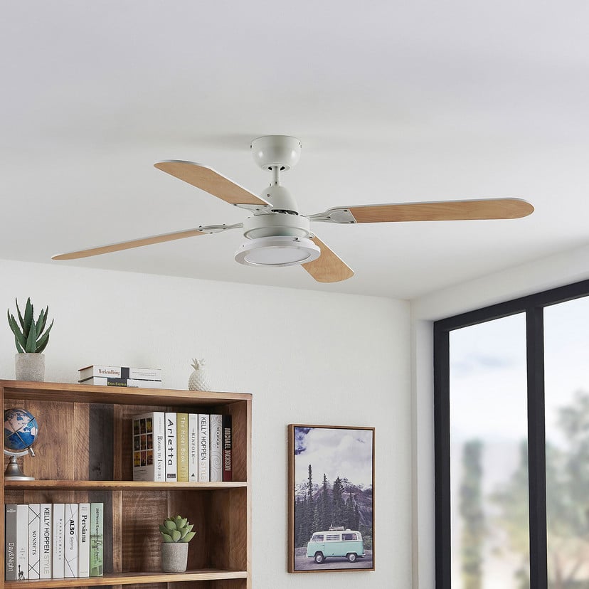 lampenwelt Lindby LED-Deckenventilator Tedric weiß leise Ø 133 cm Kostenlose Rückgabe