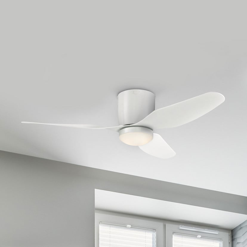 lampenwelt Westinghouse LED-Deckenventilator Carla leise 117 cm weiß