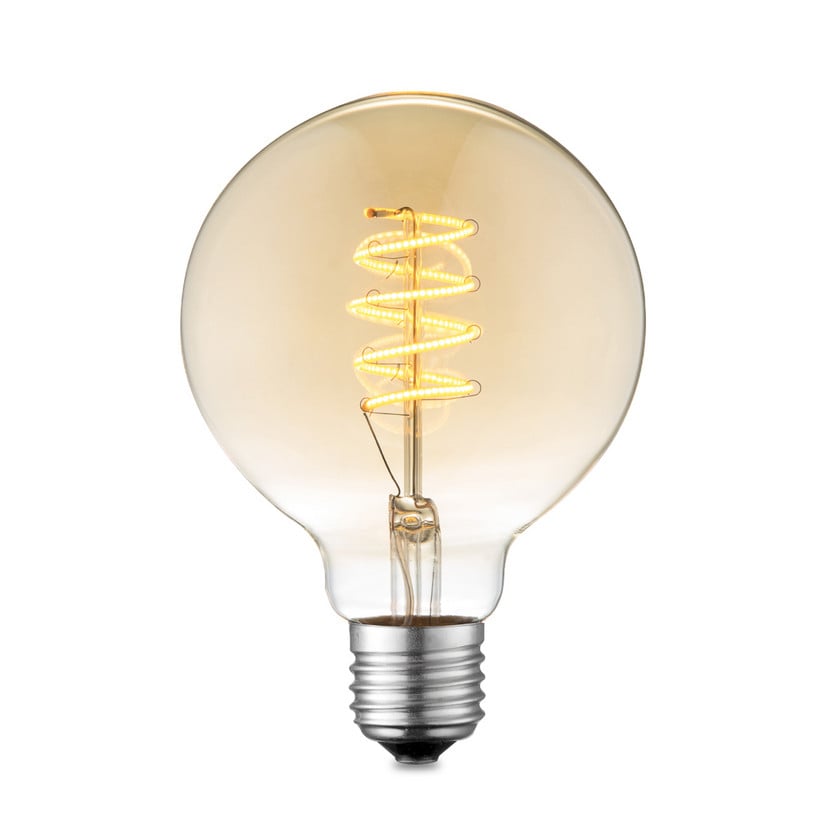 lampenwelt Lucande LED-Lampe E27 G95 4W 2.700 K dimmbar amber Online Shopping