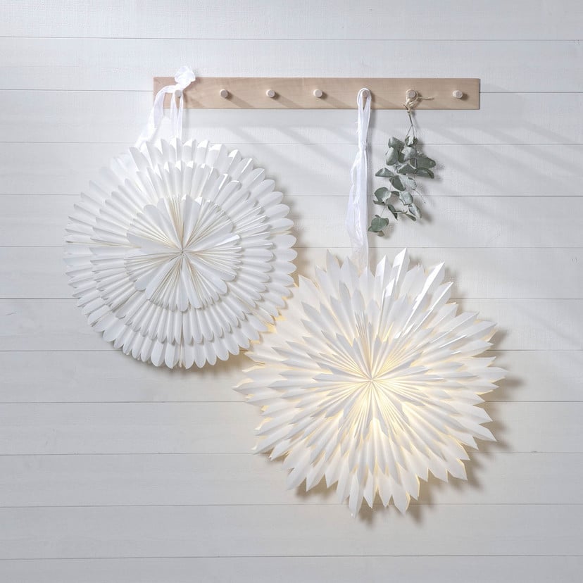 lampenwelt Dekostern Frost Papier ohne Fassung Ø 50cm weiß Neueste Mode