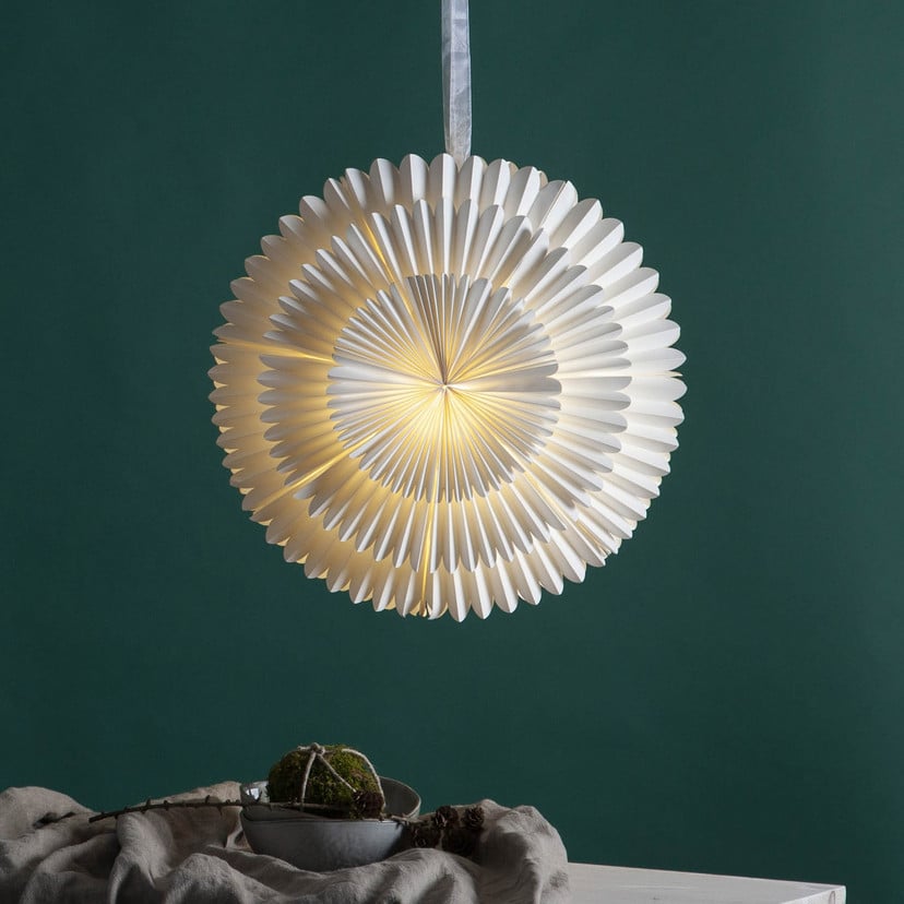 lampenwelt Dekostern Frost Papier ohne Fassung Ø 50cm weiß Neueste Mode