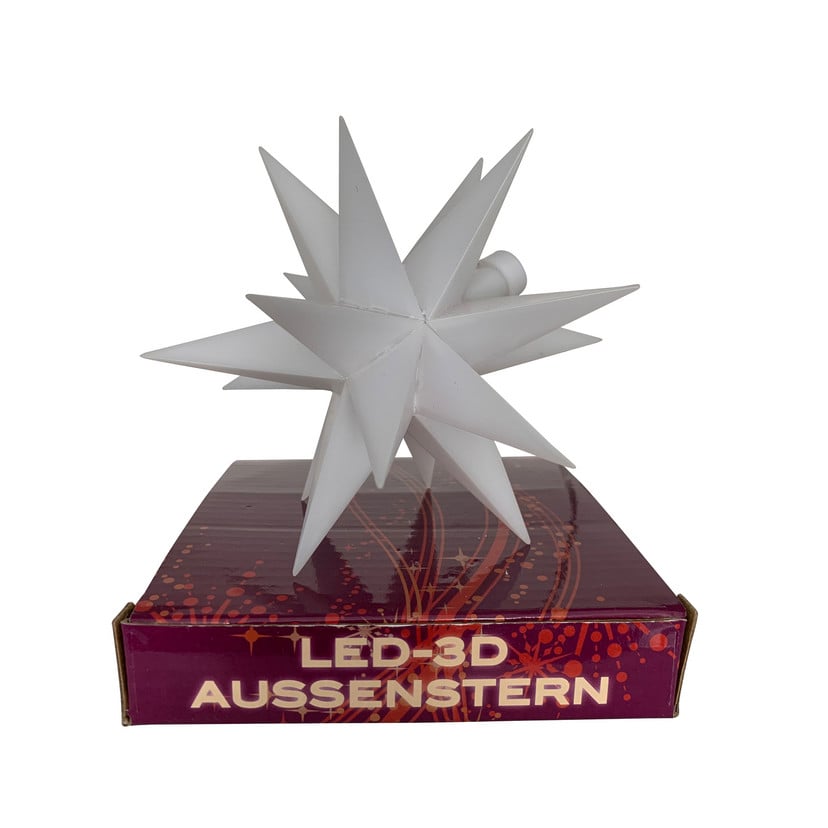 lampenwelt LED-Stern außen Batterie 18-Zacker Ø 12 cm weiß Sonderangebot der Fabrik