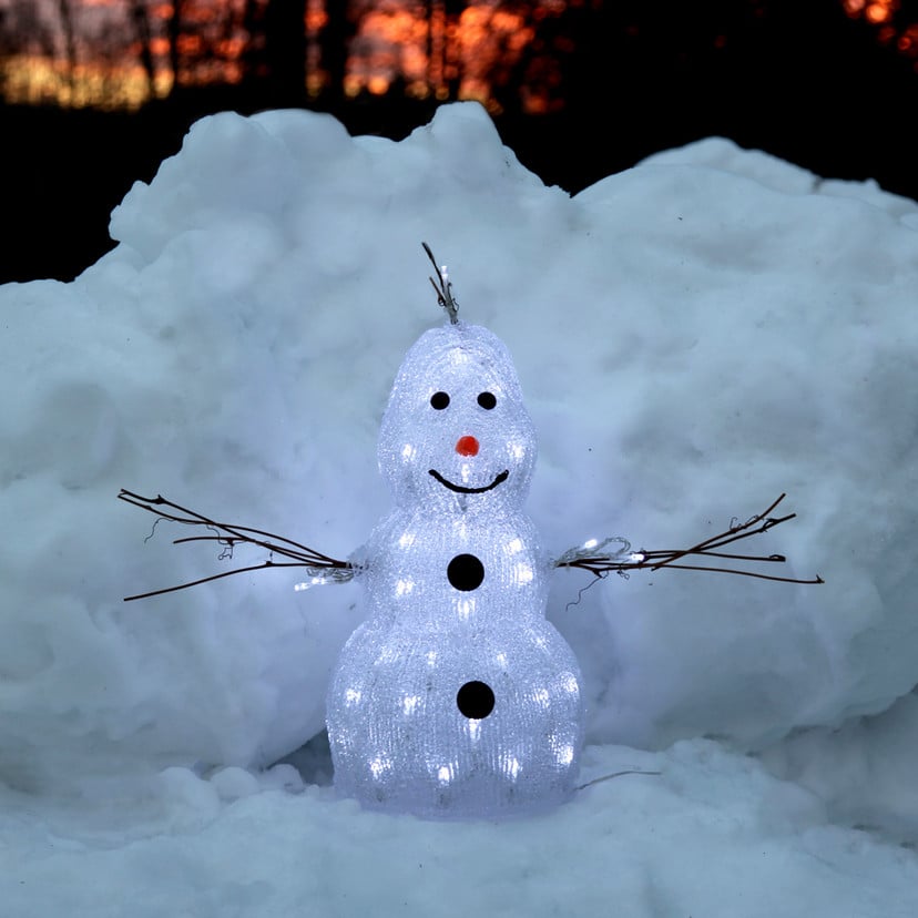 lampenwelt Kleine LED-Figur Crystal Snowman f. außen Discount Store für neue Produkte