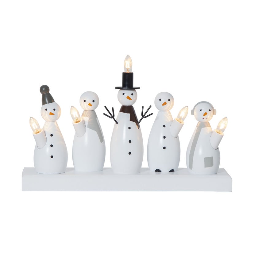 lampenwelt Kerzenleuchter Snowman fünfflammig im Angebot
