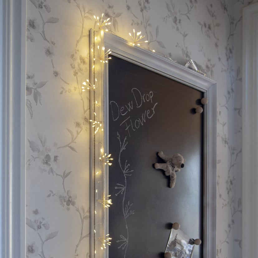 lampenwelt LED-Lichterkette Dew Drop Flower silber 140 cm Batterie Günstiger Verkauf