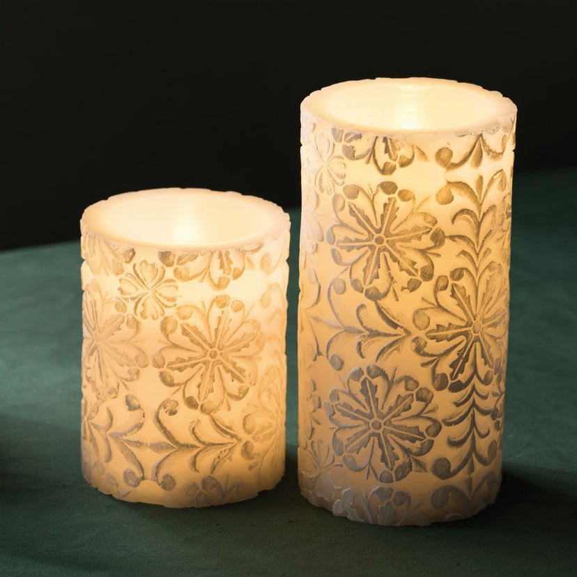 lampenwelt Pauleen Little Lilac Candle LED-Kerze 2er Set