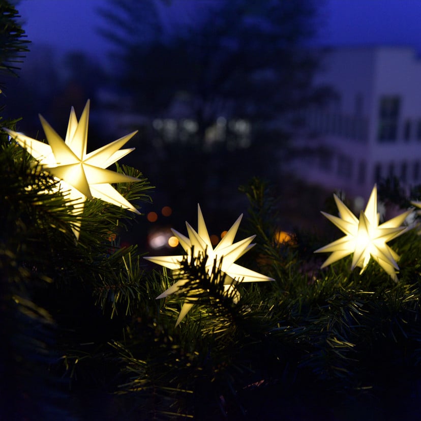 lampenwelt In Weiß - LED Lichterkette mit 9 Sternen f. außen Meist gekauft
