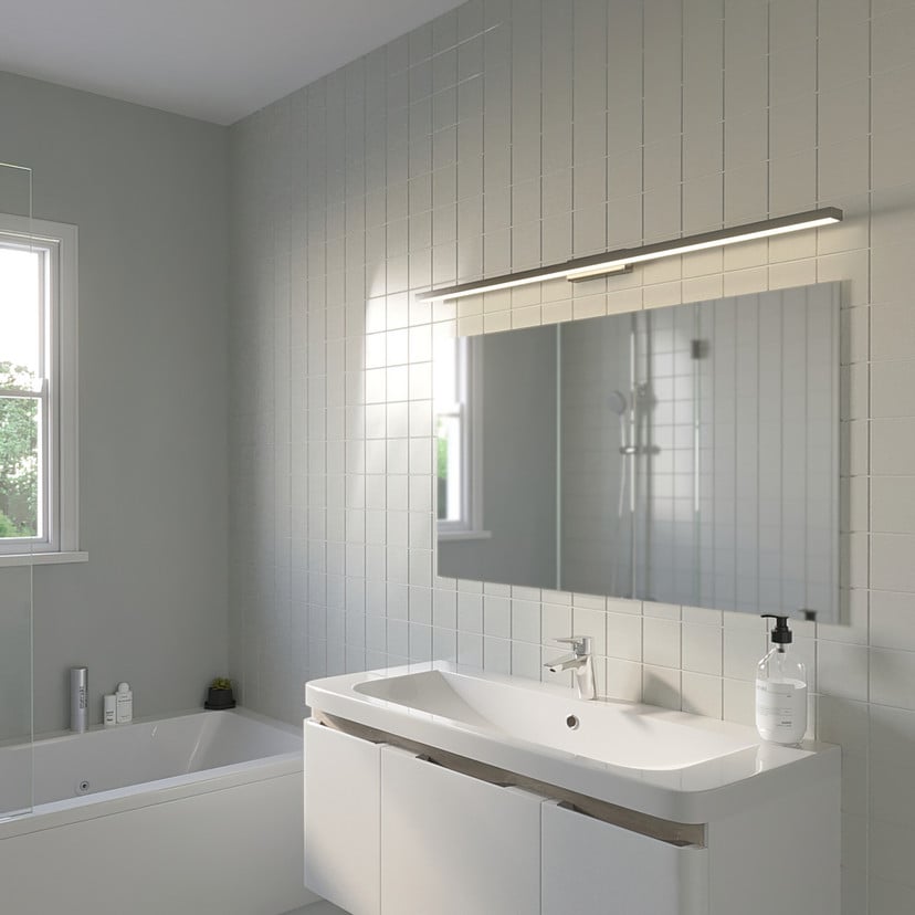 lampenwelt Lindby LED-Bad- und Spiegelleuchte Alenia 120 cm chrom Weihnachtsangebot