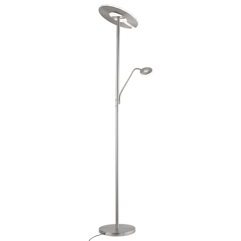 lampenwelt LED-Stehleuchte Dent nickelfarben 180 cm CCT 2-flammig Blitzangebot