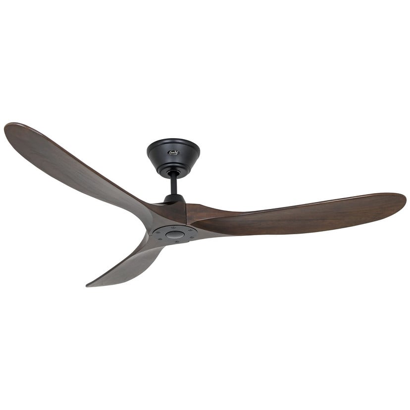 lampenwelt Deckenventilator Eco Genuino 152 schwarz/nussbaum Super Sparpreis