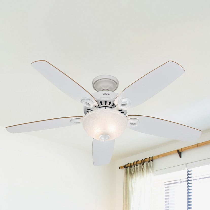 lampenwelt Hunter Builder Deluxe Deckenventilator weiß Letzter Tag