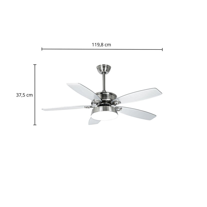 lampenwelt Lucande LED-Deckenventilator Kuvio DC leise Ø 120 cm CCT Sonderangebot der Fabrik