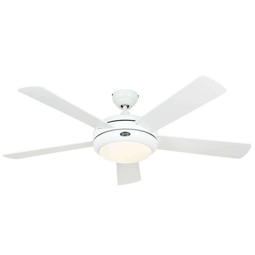 lampenwelt Beleuchteter Deckenventilator Titanium weiß Clearance-Verkauf